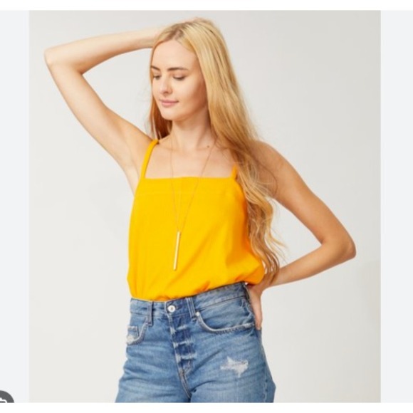 Free People Tops - Intimately‎ Free People Marissa Bodysuit Ribbed Sleeveless Square Neck Small